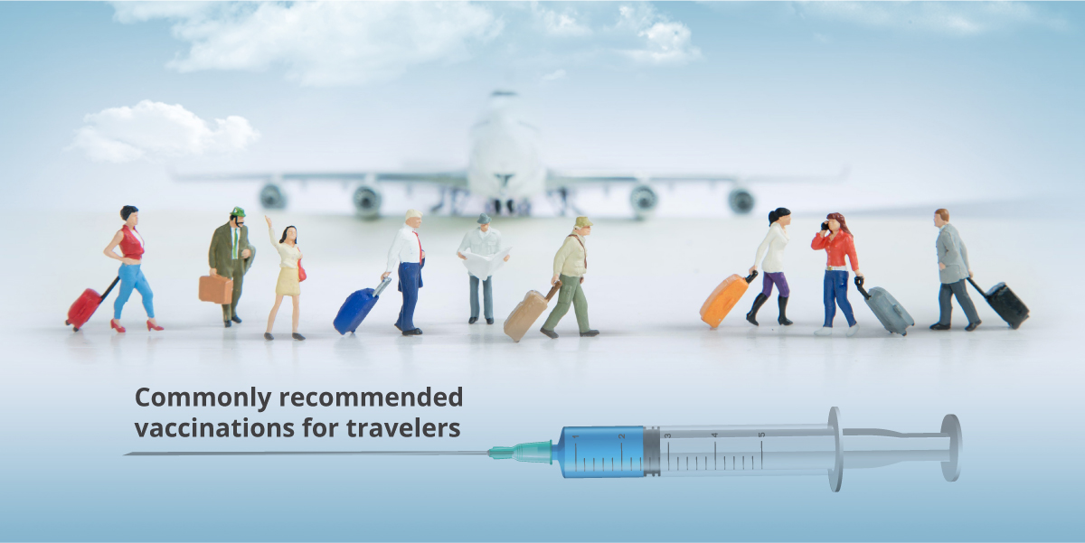 Commonly recommended vaccinations for travelers