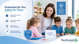 chickenpox vaccine advice for people working with children